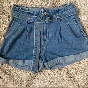 Nasty gal denim shorts w/ belt